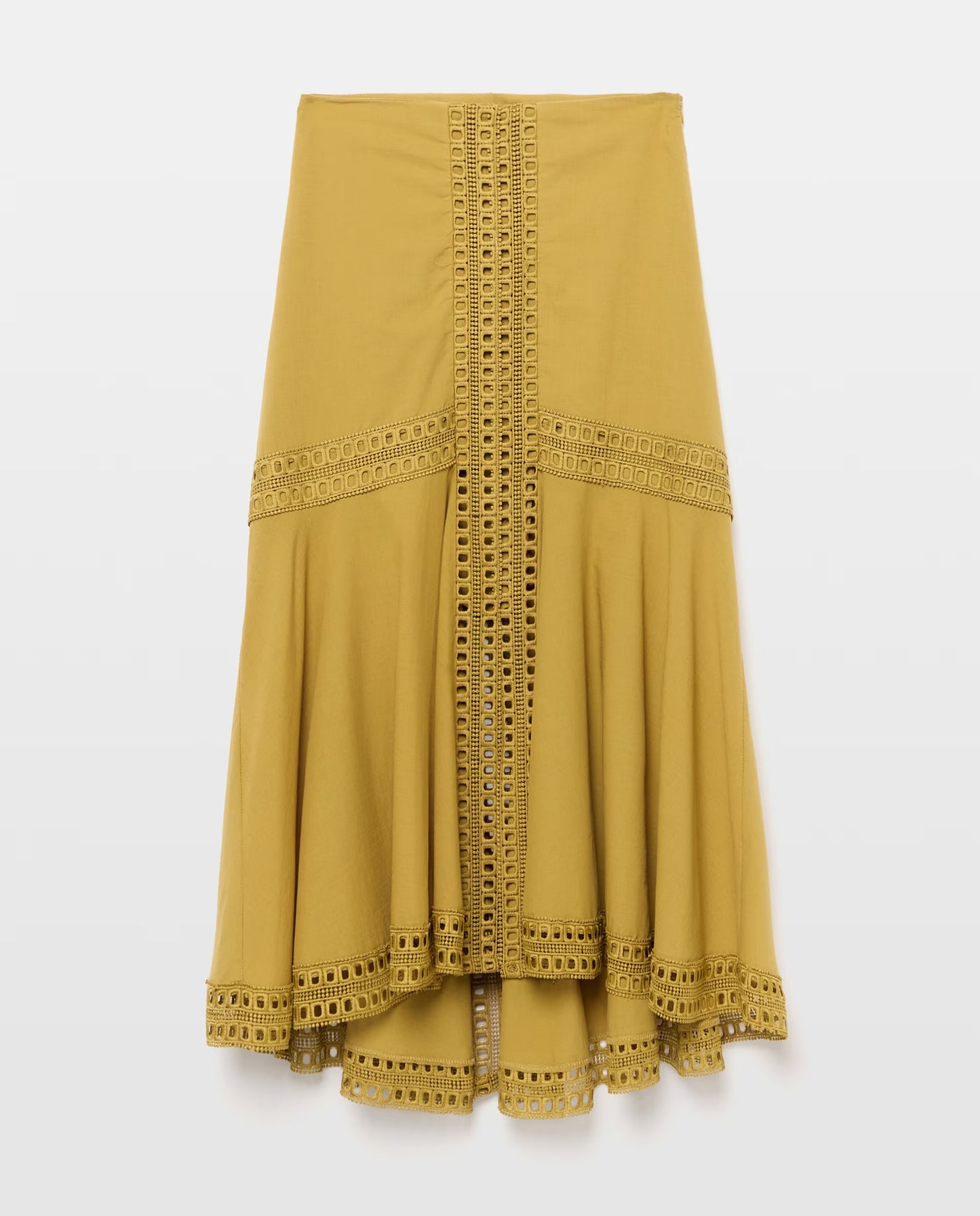 Lace-Trimmed Cut-Out Camisole Dress