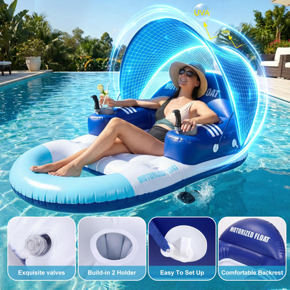 Motorized Pool Float with Canopy
