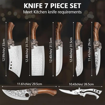 🔥Limited Time 50% Off🔥Multi-functional knife set，outdoor camping car set, scissors, steak knife, beef knife pork knife, chicken and duck meat knife