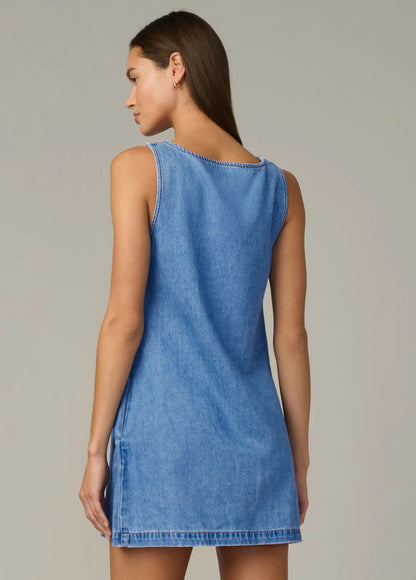 Retro-Inspired Loose Fit Denim Mini Dress