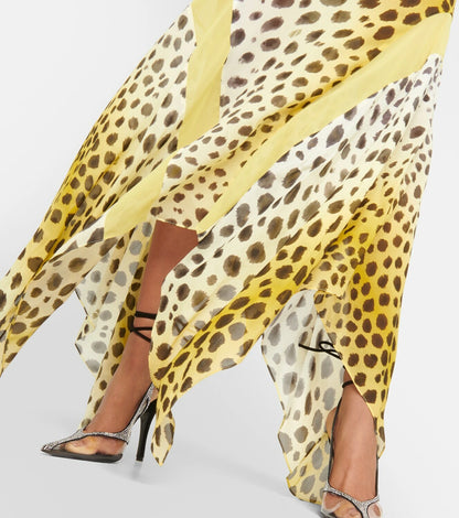 Leopard Print Halter Maxi Dress 🐆