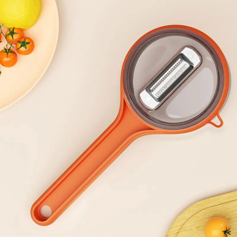 Multifunctional Peeler with Debris Storage Bucket