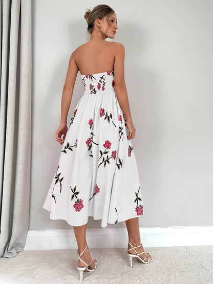 Elegant Line Women's A-Line Floral Print