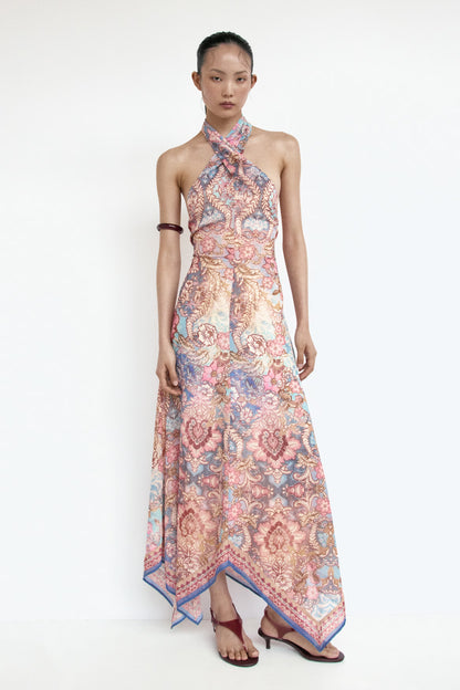 Chiffon Halterneck Dress
