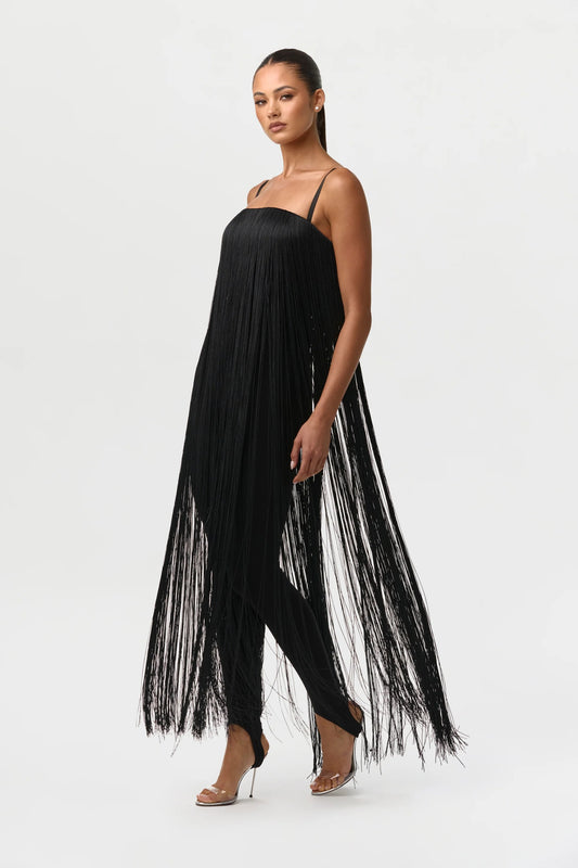 Butter Fringe Stirrup Jumpsuit