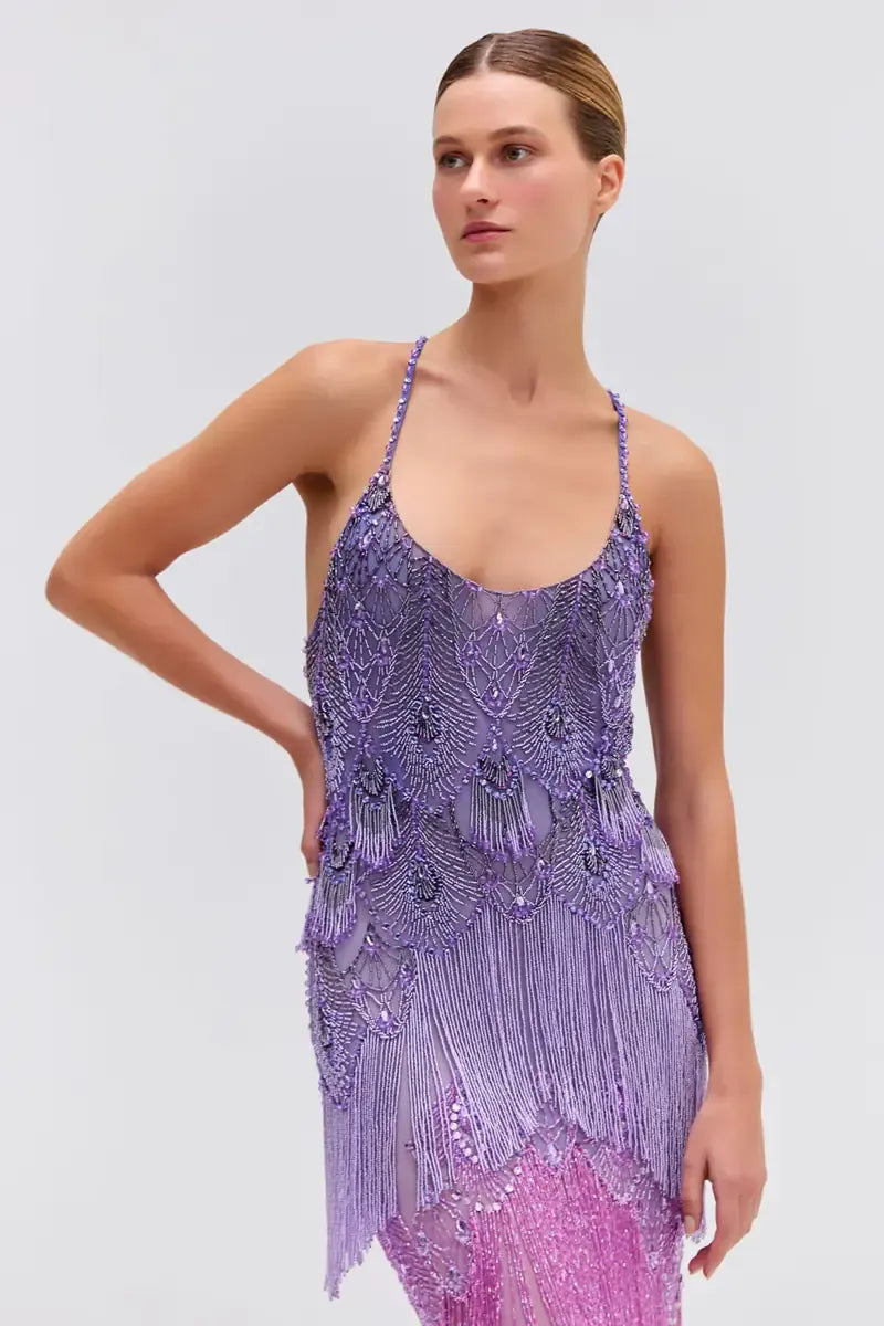 PatBO Hand Beaded Gown