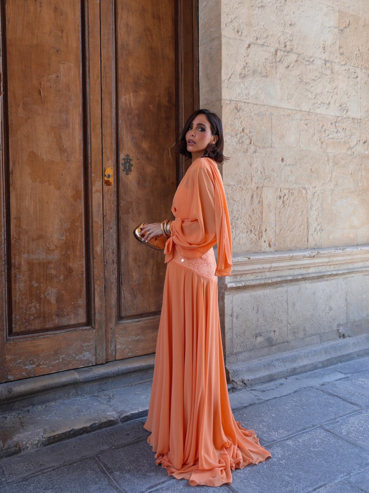 Aura Papaya Dress