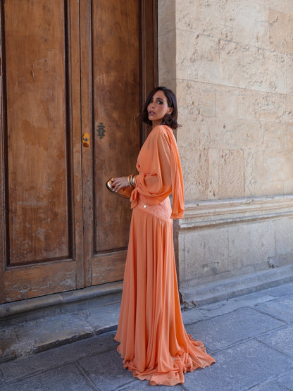 Aura Papaya Dress
