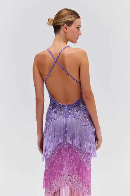PatBO Hand Beaded Gown