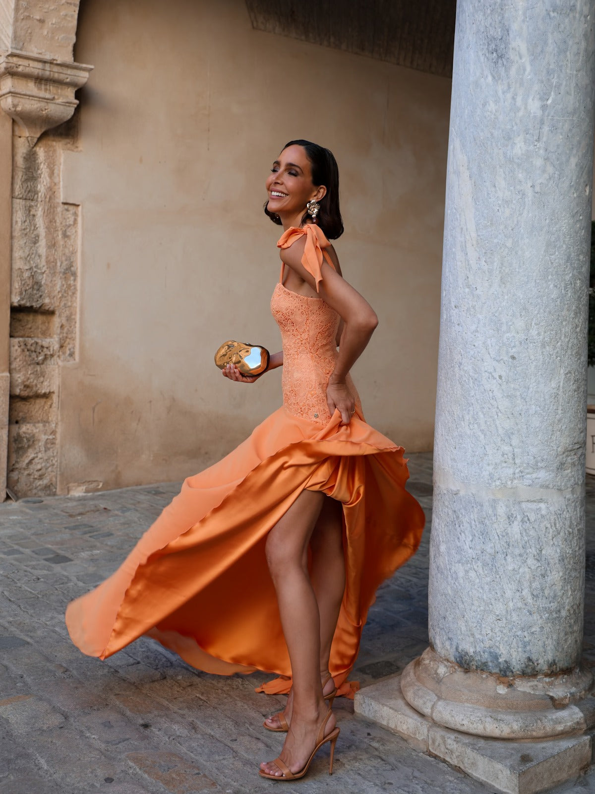 Aura Papaya Dress