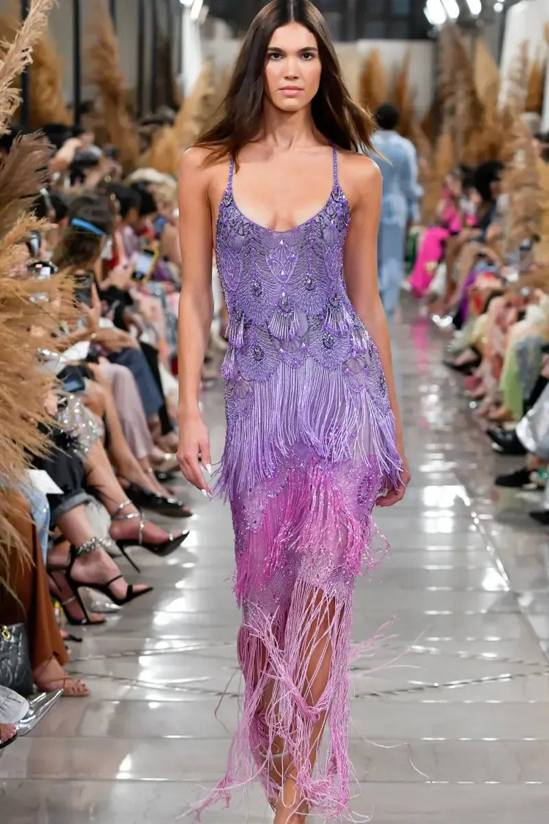 PatBO Hand Beaded Gown