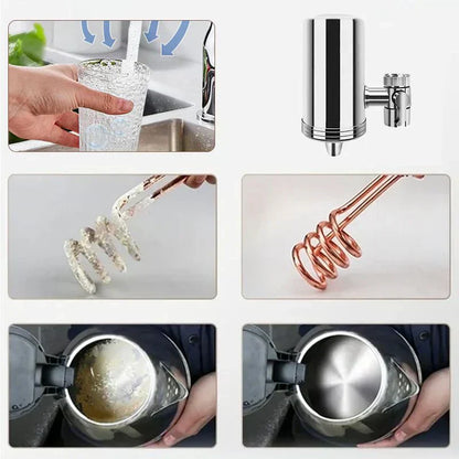 🔥 Installation-free Stainless Steel Household Faucet Water Purifier